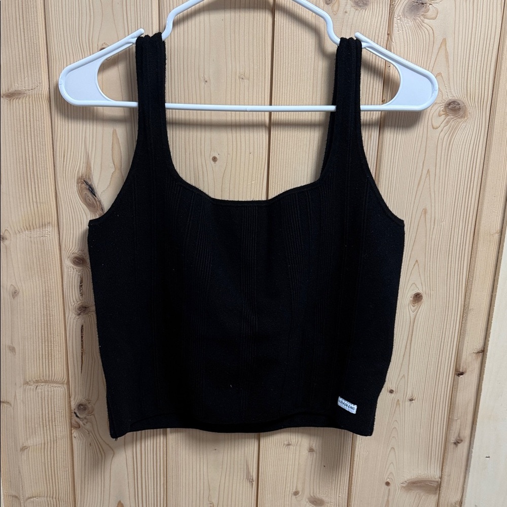 Calvin Klein Jeans Elegant Black Crop Top